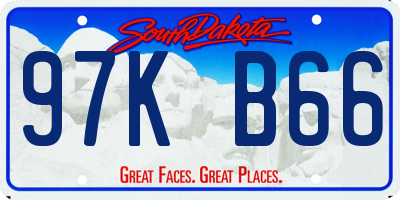 SD license plate 97KB66