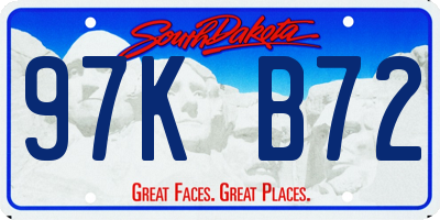 SD license plate 97KB72