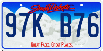 SD license plate 97KB76