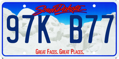 SD license plate 97KB77
