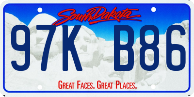 SD license plate 97KB86