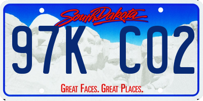 SD license plate 97KC02