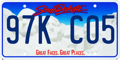 SD license plate 97KC05