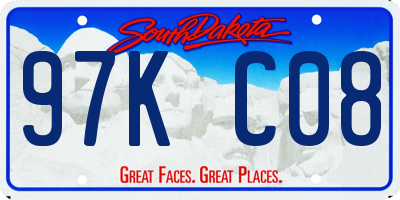 SD license plate 97KC08