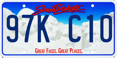SD license plate 97KC10