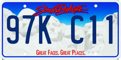 SD license plate 97KC11