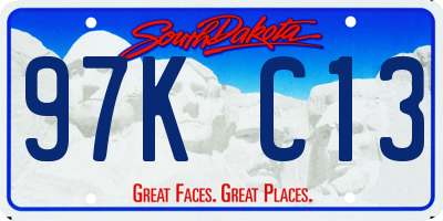 SD license plate 97KC13