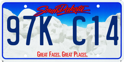 SD license plate 97KC14