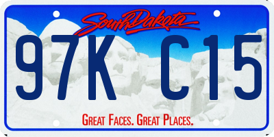 SD license plate 97KC15