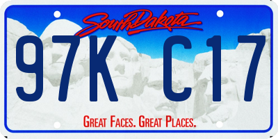 SD license plate 97KC17