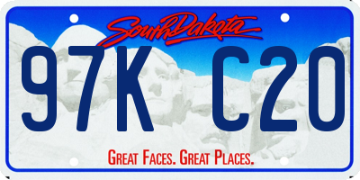 SD license plate 97KC20