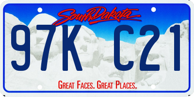 SD license plate 97KC21