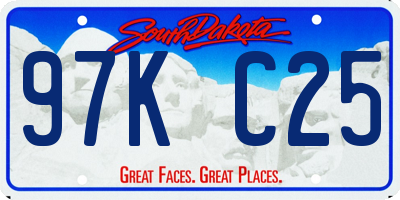 SD license plate 97KC25