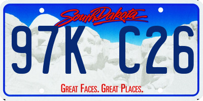 SD license plate 97KC26