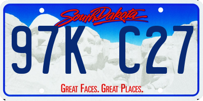 SD license plate 97KC27