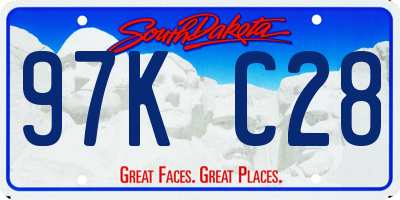 SD license plate 97KC28