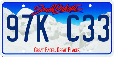 SD license plate 97KC33