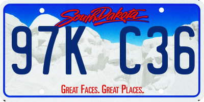 SD license plate 97KC36