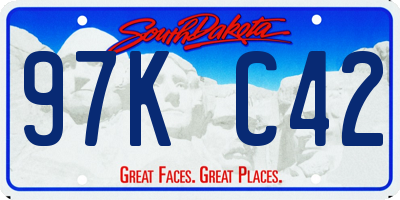 SD license plate 97KC42