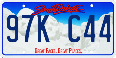 SD license plate 97KC44