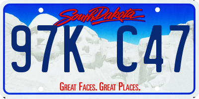 SD license plate 97KC47