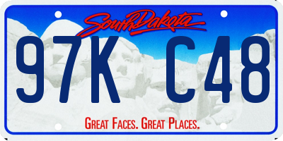 SD license plate 97KC48