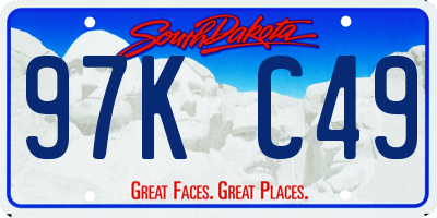 SD license plate 97KC49