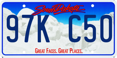 SD license plate 97KC50