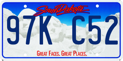 SD license plate 97KC52