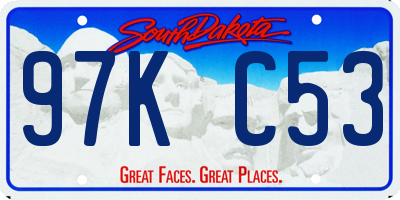 SD license plate 97KC53