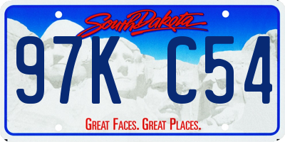 SD license plate 97KC54
