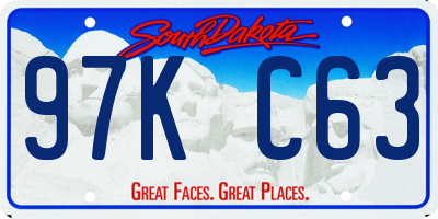 SD license plate 97KC63