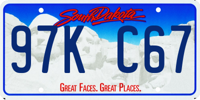 SD license plate 97KC67