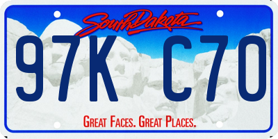 SD license plate 97KC70