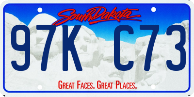SD license plate 97KC73