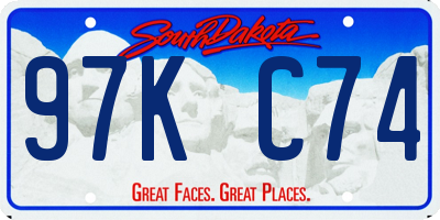 SD license plate 97KC74