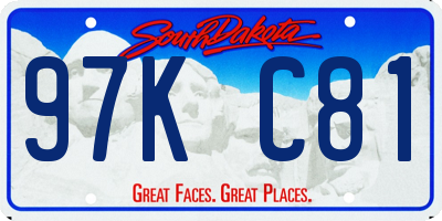 SD license plate 97KC81