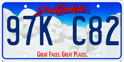 SD license plate 97KC82