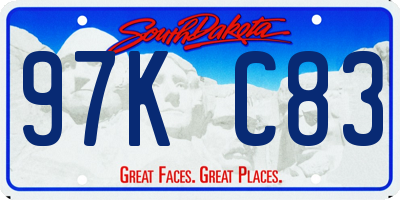 SD license plate 97KC83