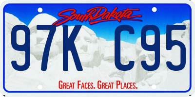 SD license plate 97KC95