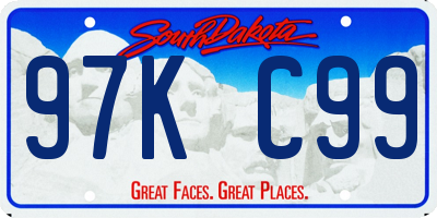 SD license plate 97KC99