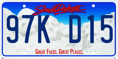 SD license plate 97KD15
