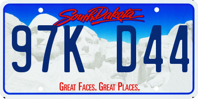 SD license plate 97KD44