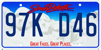SD license plate 97KD46