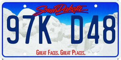 SD license plate 97KD48
