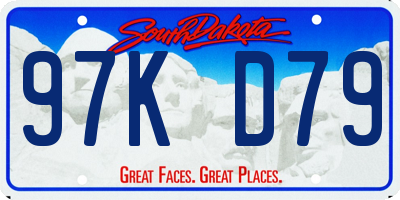 SD license plate 97KD79