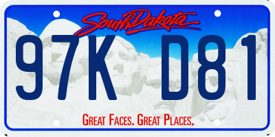 SD license plate 97KD81