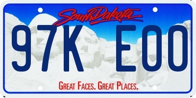 SD license plate 97KE00