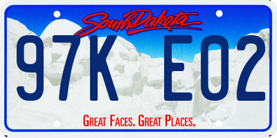 SD license plate 97KE02