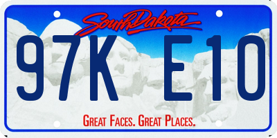 SD license plate 97KE10
